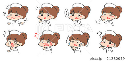 ナース 看護師 女性 ポーズのイラスト素材