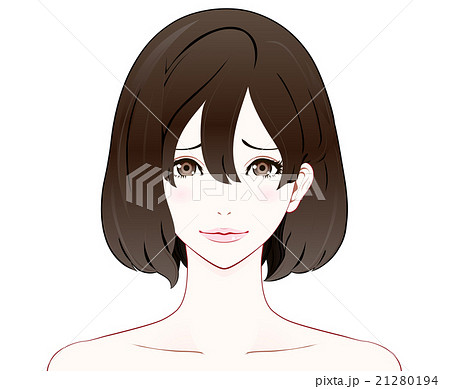 女性の表情 / 照れる / ヌード 21280194