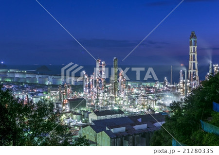 和歌山県有田市初島 東燃ゼネラル石油和歌山工場 夜景 21280335