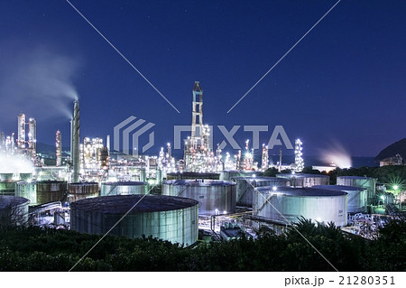 和歌山県有田市初島 東燃ゼネラル石油和歌山工場 夜景 21280351