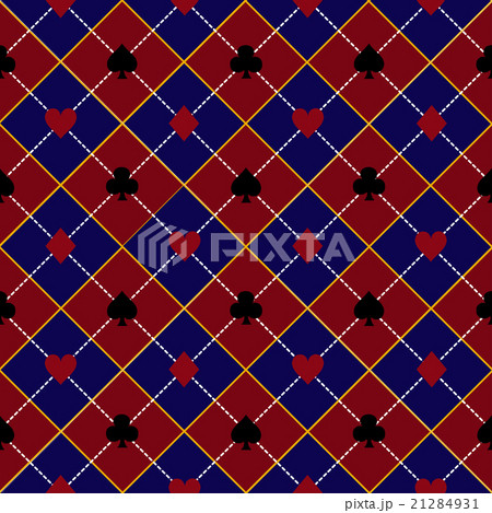 Card Suits Red Royal Blue Diamond Background 21284931