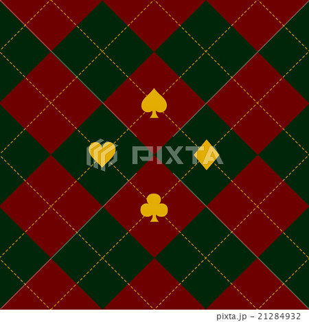 Card Suits Green Royal Red Diamond Background Card Suits Green Royal Red Diamond Background 21284932