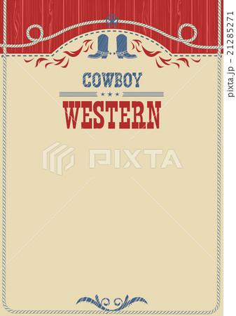 American cowboy poster for text.Vector background American cowboy poster for text.Vector background 21285271