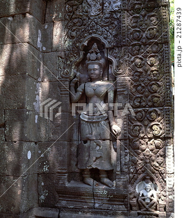 プラーサート・ワット・プー本堂の女神デヴァター プラーサート・ワット・プー本堂の女神デヴァター 21287439