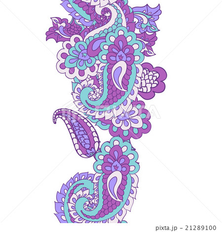 Abstract seamless paisley border Abstract seamless paisley border 21289100