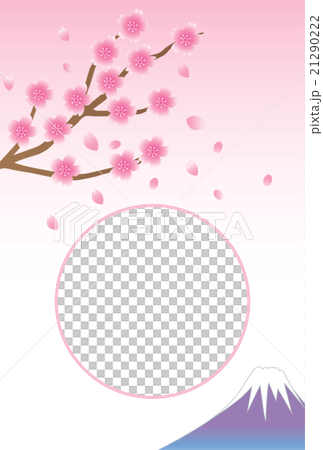 桜と富士山のポストカードのフォトフレーム 21290222