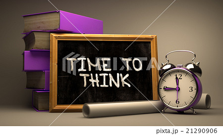 Time to Think Handwritten by white Chalk on a 21290906