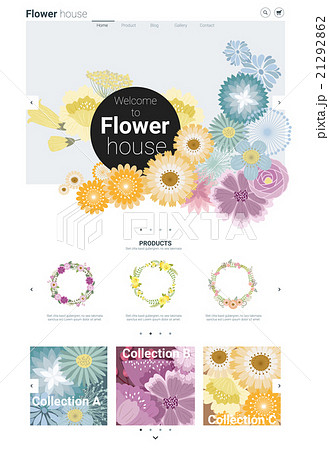 Floral website template banner and infographic 1 Floral website template banner and infographic 1 21292862