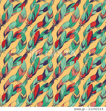 Bright feathers seamless pattern. Bright feathers seamless pattern. 21293314