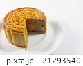 Mooncake on white plate 21293540