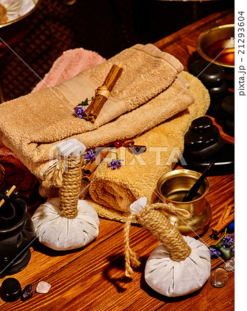 Ayurvedic spa massage still life Ayurvedic spa massage still life 21293604