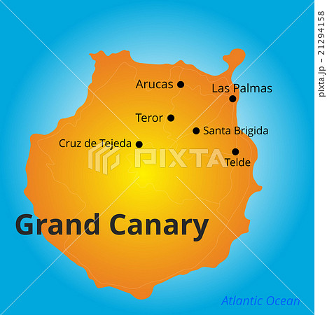 color map of Grand Canary  21294158