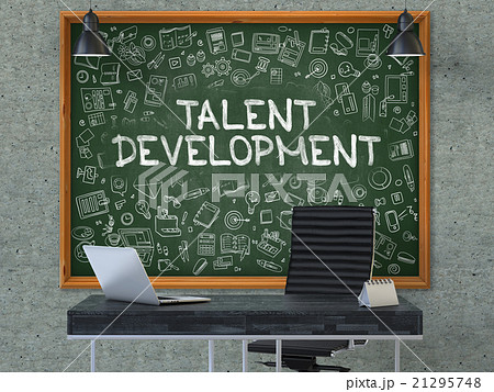 Chalkboard on the Office Wall with Talent Chalkboard on the Office Wall with Talent 21295748