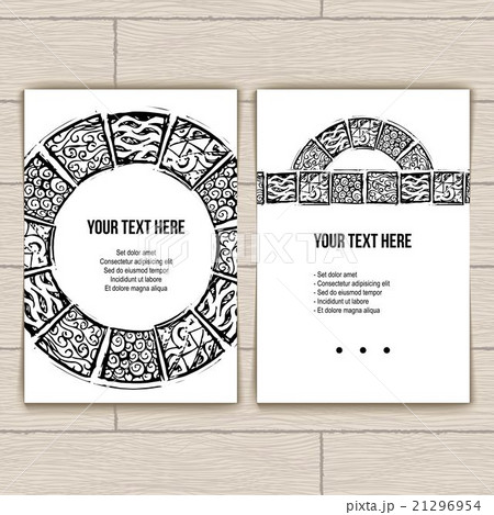 Set of Business Cards with Patterns 21296954