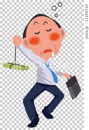 酔っ払っている中年男性のイメージイラスト 酔っ払っている中年男性のイメージイラスト 21298516