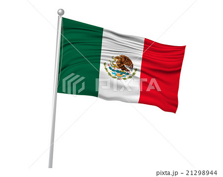 メキシコ 国旗 旗 アイコン のイラスト素材