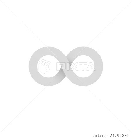 Infinity sign metallic colors on a white 21299076