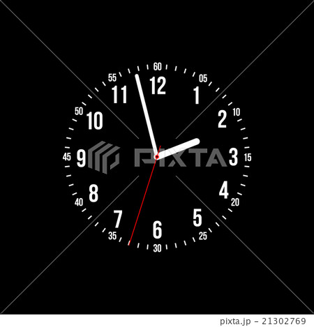 Vector clock illustration on a black background. Vector clock illustration on a black background. 21302769