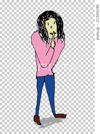 これは秘密ポーズの女性 21304286
