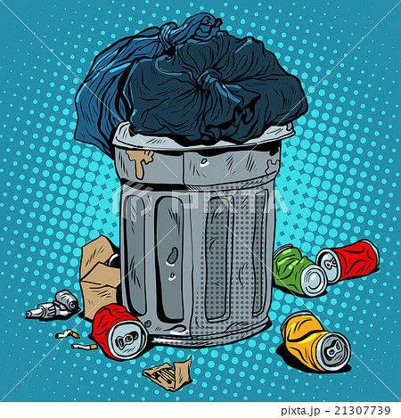 trash tin cans ecology recycling 21307739