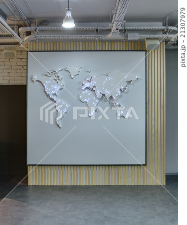 World map on the wall 21307979