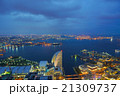 yokohama night cityscape skyline,Japan 21309737