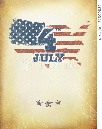 Grunge Aged American Flag Background.  21309880