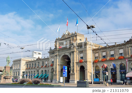 スイス チューリッヒ中央駅の写真素材