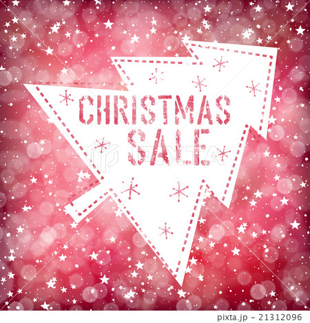 Merry Christmas Sale Card. Red defocused lights Merry Christmas Sale Card. Red defocused lights 21312096