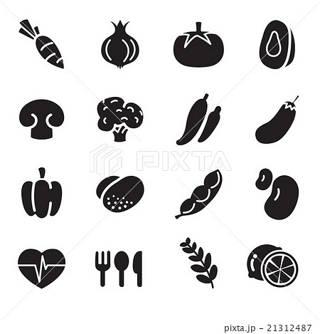 silhouette Vegetable icons 21312487