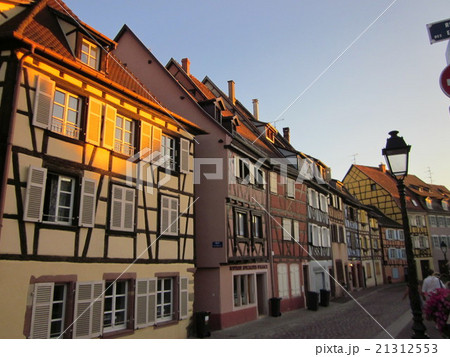 Colmar Alsace France sunset street フランス コルマールの夕暮れ 21312553