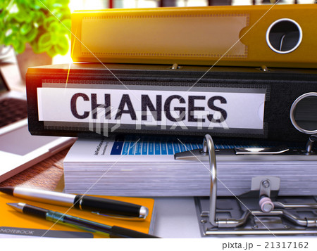 Black Office Folder with Inscription Changes. 21317162