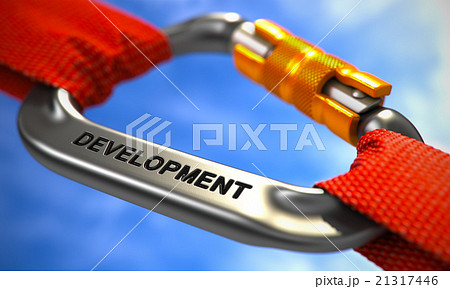 Chrome Carabiner Hook with Text Development. 21317446
