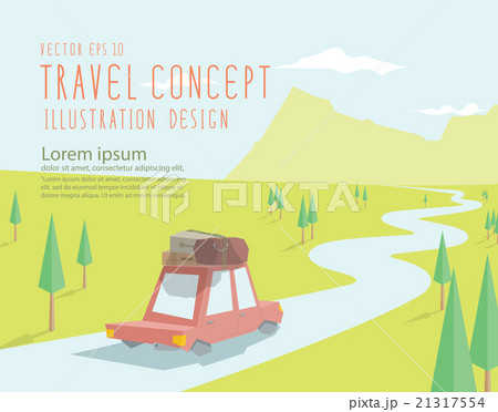 The car go to travel at mountain beautiful scenery 21317554