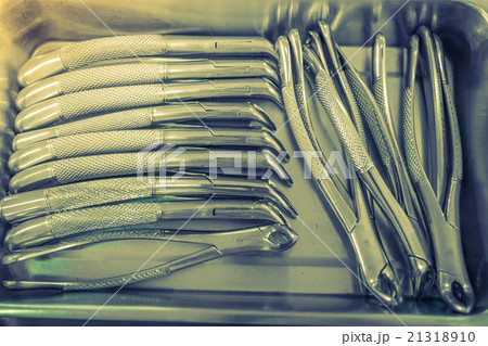Dental tools background ( Filtered image processed vintage effe Dental tools background ( Filtered image processed vintage effe 21318910