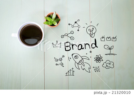 Brand concept with a cup of coffee 21320010