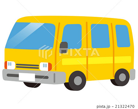 送迎バス マイクロバス 幼稚園バスのイラスト素材