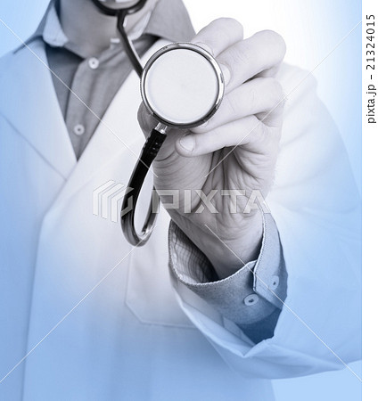 Close up of a Doctor's hand, holding a stethoscope Close up of a Doctor's hand, holding a stethoscope 21324015
