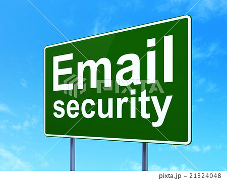 Safety concept: Email Security on road sign 21324048