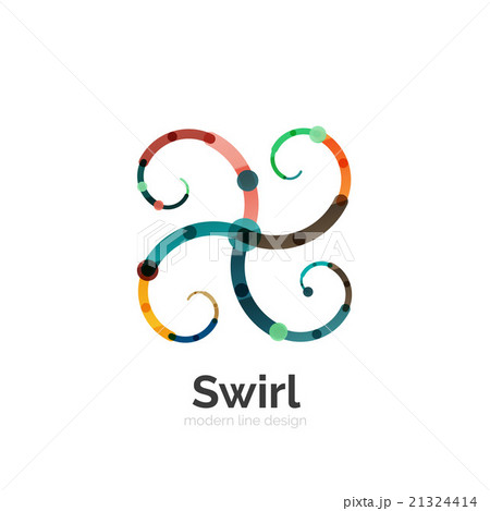Vector swirl circle logo 21324414