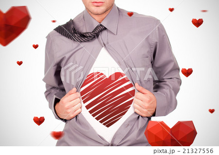 Composite image of red heart 21327556