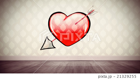 Composite image of heart with arrow Composite image of heart with arrow 21329255