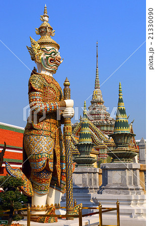 Demon in Wat Phra Kaew in Bangkok Demon in Wat Phra Kaew in Bangkok 21330090