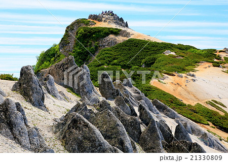 北アルプス・燕岳山頂と岩峰群 北アルプス・燕岳山頂と岩峰群 21330809