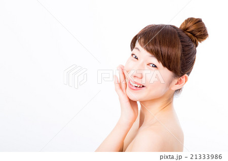 肌の張り ビューティーイメージ 若い女性 美肌 素肌 スキンケア 白バック 美容イメージ写真素材 肌の張り ビューティーイメージ 若い女性 美肌 素肌 スキンケア 白バック 美容イメージ写真素材 21333986