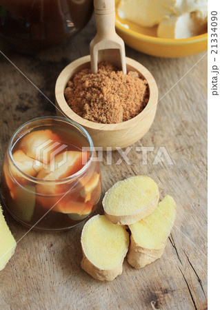 soybean curd and fresh ginger soybean curd and fresh ginger 21334090