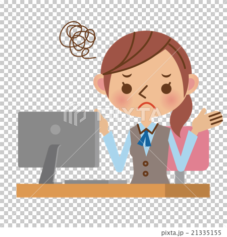 Women in clerical work OL · clerk in front of personal computers 21335155