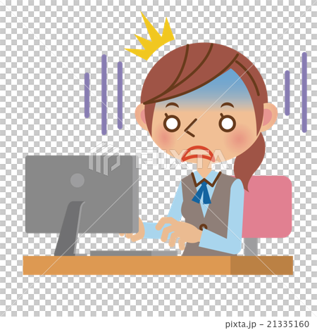看著PC·文職辦公室工作人員感到震驚的女性 21335160