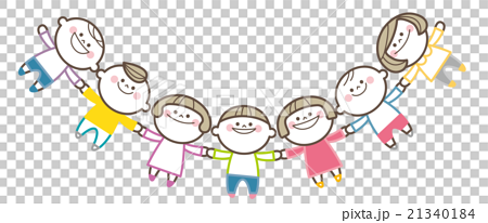 A Child Holding Hands Stock Illustration