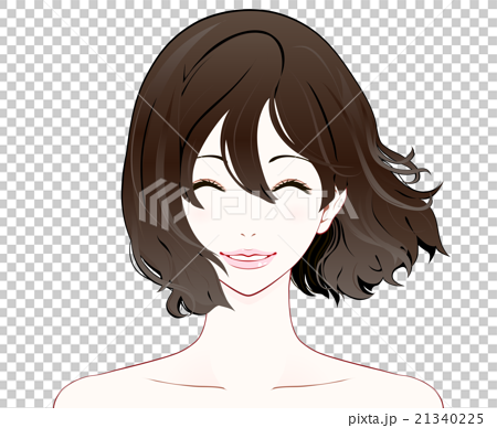 Facial Expression Of A Woman Smile Nude Stock Illustration